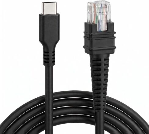 Scanner Type-C Cable for Zebra Symbol DS2208 DS2278 DS3608 LI3608 DS3678 LI3678 DS8108 DS8178 DS4308 DS3508 DS3578 LS4208 LS3478 Barcode Scanner to ET40 ET50 ET60 ET80 Enterprise Tablets (3.1M/10FT) in Saudi Arabia