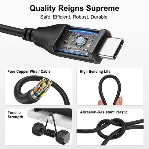 Scanner Type-C Cable for Zebra Symbol DS2208 DS2278 DS3608 LI3608 DS3678 LI3678 DS8108 DS8178 DS4308 DS3508 DS3578 LS4208 LS3478 Barcode Scanner to ET40 ET50 ET60 ET80 Enterprise Tablets (3.1M/10FT) in Saudi Arabia