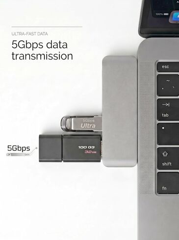 USB-C Hub for MacBook Neo/Pro/Air, MacBook Dock with 4k60Hz,1Type c 2USB3.0 in Saudi Arabia