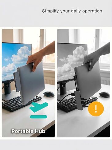 USB-C Hub for MacBook Neo/Pro/Air, MacBook Dock with 4k60Hz,1Type c 2USB3.0 in Saudi Arabia