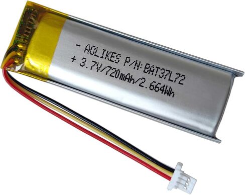 AOLIKES 3.7v 720mAh Battery Replacement for Sena SRL2 Motorcycle Bluetooth Communication System, SRL 2 Battery with JST PH1.0/3P Connector Wires - Incompatible with SRL in Saudi Arabia