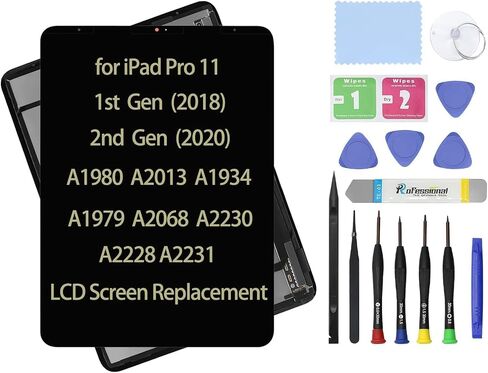 11" LCD Screen Replacement for iPad Pro 11 2nd Gen 2020 A2068 A2230 A2228 A2231 1st Gen 2018 A1980 A2013 A1934 A1979 LCD Display Assembly + Touch Digitizer + Repair Kit in Saudi Arabia