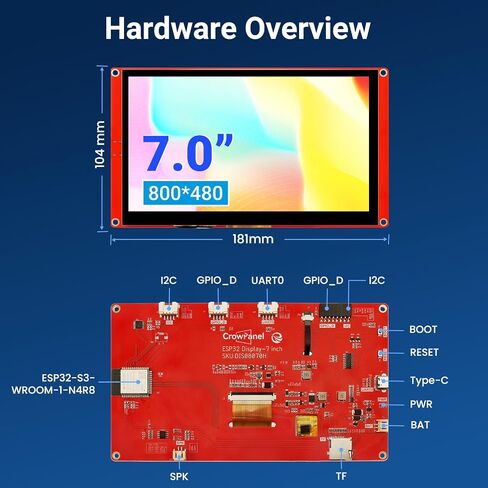 7 Inch ESP32 Touch Screen Smart Home IoT Display 800×480 in Saudi Arabia