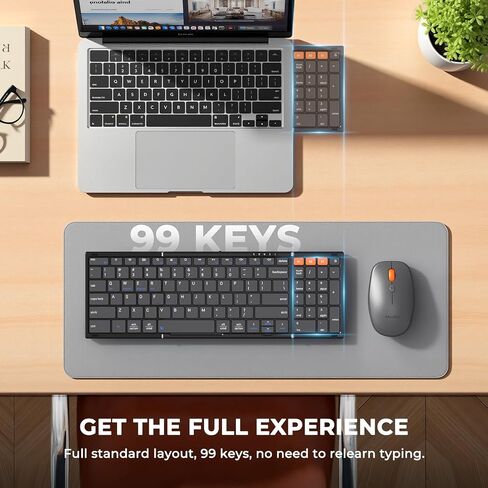 MEETION Foldable Keyboard and Mouse Combo, Bluetooth Portable Set in Saudi Arabia
