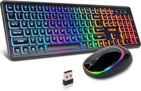 CHONCHOW Wireless Keyboard and Mouse Combo, Rechargeable Silent 2.4GHz 3DPI in Saudi Arabia