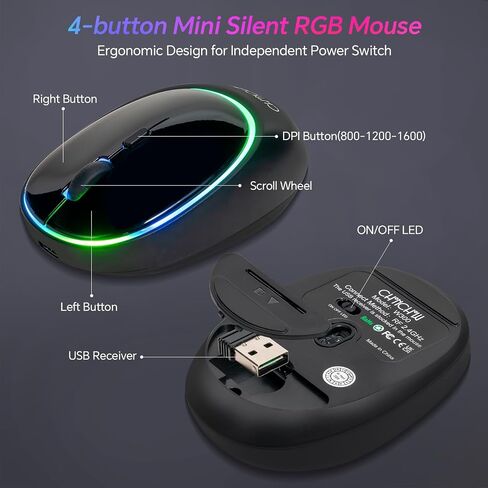 CHONCHOW Wireless Keyboard and Mouse Combo, Rechargeable Silent 2.4GHz 3DPI in Saudi Arabia