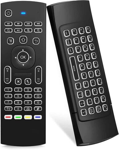 MX3 Pro Mini Keyboard Backlight Fly Remote Mouse، جهاز التحكم عن بعد لتلفزيون Android، لوحة مفاتيح لاسلكية صغيرة لتعلم الأشعة تحت الحمراء لـ Android TV Box.HTPC.IPTV، جهاز فك التشفير الشبكي، كمبيوتر صغير (البطارية غير متضمنة) in Saudi Arabia