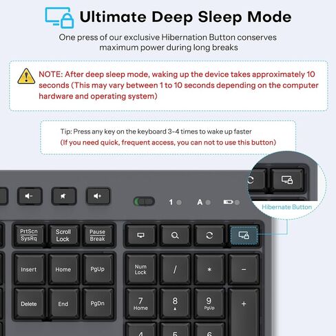 OMOTON Wireless Keyboard and Mouse Combo, 2.4G Quiet Set with Phone Holder in Saudi Arabia
