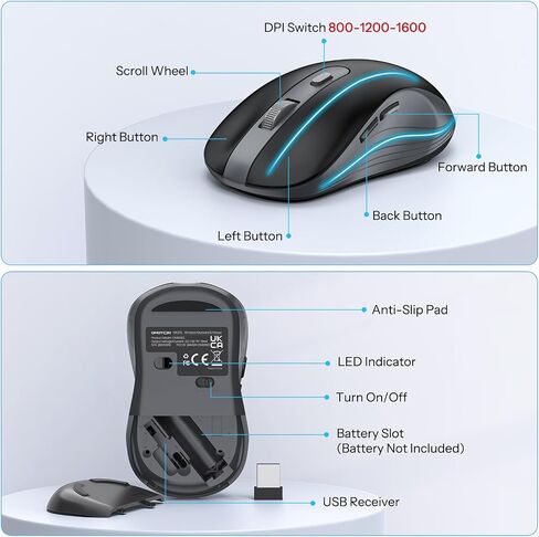 OMOTON Wireless Keyboard and Mouse Combo, 2.4G Quiet Set with Phone Holder in Saudi Arabia