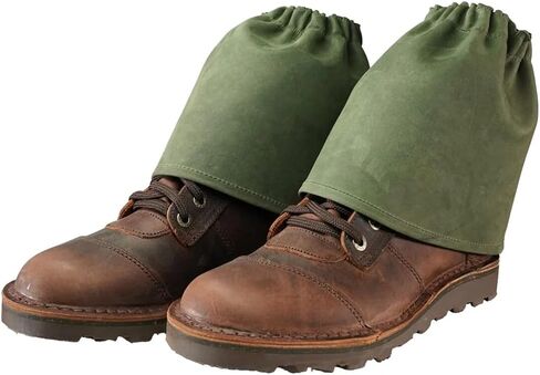 JIM GREEN Leather Boot Gaiters, Soft Calf Leather Lower-Leg Protection with Hook-and-Loop Closure and Metal Clips in Saudi Arabia