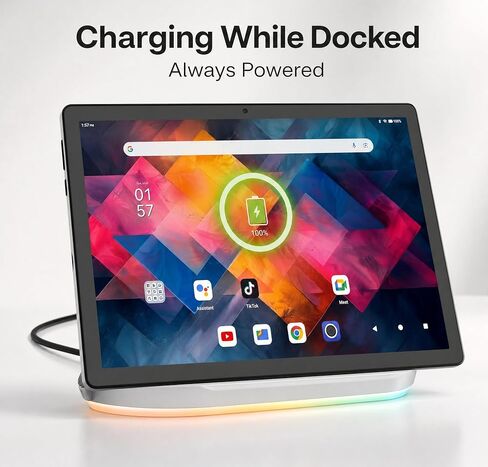Jeazans 2026 Upgraded Android 16 Tablet with 64GB+1TB Expand, 10.1 inch Tablet with 8-Core, Dock Station, Gemini Ai, WiFi 6, Bluetooth 5.4, 3-Year Protection, Tablet for Students, Kids& Adults in Saudi Arabia