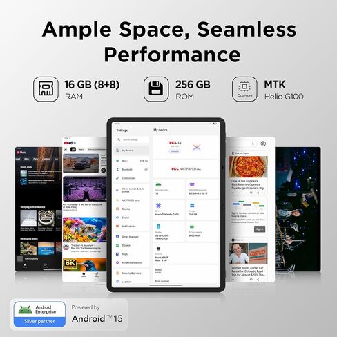 TCL NXTPAPER 11 Plus Android Tablet, 11.5" 2.2K 120Hz Display, 8+256GB in Saudi Arabia
