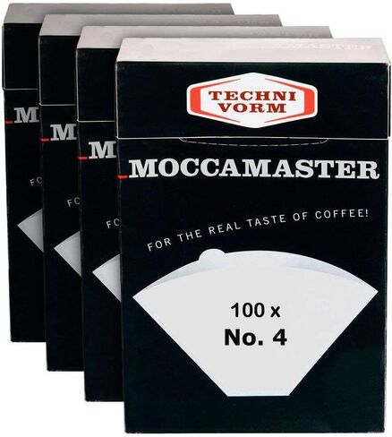 Moccamaster Technivorm 85022 Paper Filter No. 4 White | Pack of 4 Boxes x 100 Filters in Saudi Arabia