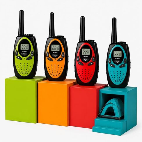 Walkie Talkies 4 Pack for Adults – Long Range, Clear Audio, Two-Way Radio for Camping, Hiking, Skiing, Fishing, Road Trips, Family Communication, Emergency Use in Saudi Arabia