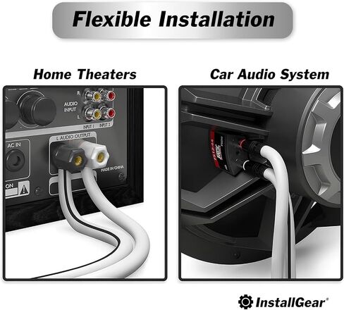 InstallGear 14 Gauge AWG Speaker Wire Cable - 30ft White, Outdoor & Automotive/Marine in Saudi Arabia