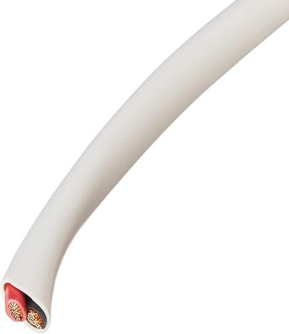 Monoprice 2 Conductor Speaker Wire - CL2 Rated, 99.9% Oxygen-Free Pure Bare Copper, 12AWG, 50 Feet, White - Access Series in Saudi Arabia
