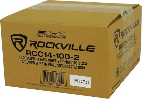 Rockville RCC14-100-2 CL2 14 AWG 100' 2 Conductor CCA Speaker Wire in Saudi Arabia