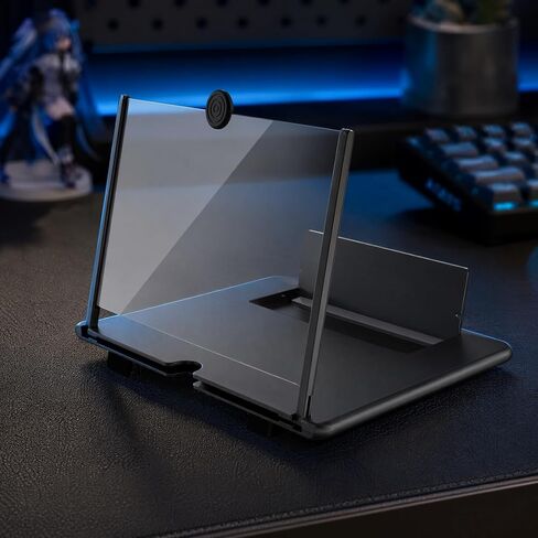 14 Inch Phone Screen Magnifier, Foldable 3D HD Cell Phone Screen Amplifier Stand, Portable Phone Screen Enlarger for Movies, Videos, Gaming, Reading & Seniors, Compatible with Most Smartphones in Saudi Arabia
