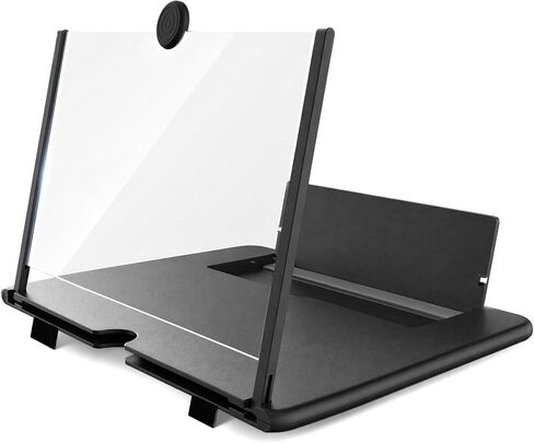 14 Inch Phone Screen Magnifier, Foldable 3D HD Cell Phone Screen Amplifier Stand, Portable Phone Screen Enlarger for Movies, Videos, Gaming, Reading & Seniors, Compatible with Most Smartphones in Saudi Arabia