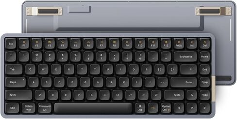 LOFREE Flow84 Low Profile Mechanical Keyboard, 75 Percent Rechargeable Wireless Keyboards with Bluetooth and Wired Connection for Windows, Mac OS/Black Phantom Tactile Switches in Saudi Arabia