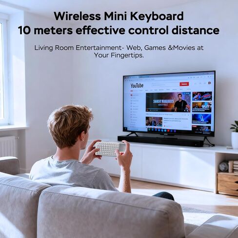 K809 Mini Keyboard with Touchpad, High-End Aluminum Alloy Frame,2.4G+BT in Saudi Arabia