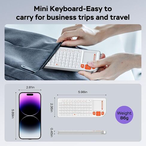 K809 Mini Keyboard with Touchpad, High-End Aluminum Alloy Frame,2.4G+BT in Saudi Arabia