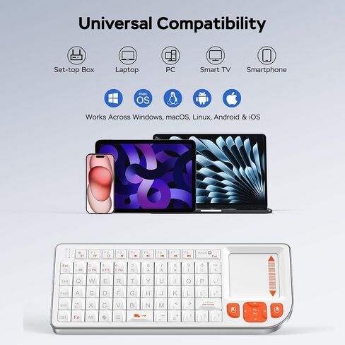 K809 Mini Keyboard with Touchpad, High-End Aluminum Alloy Frame,2.4G+BT in Saudi Arabia