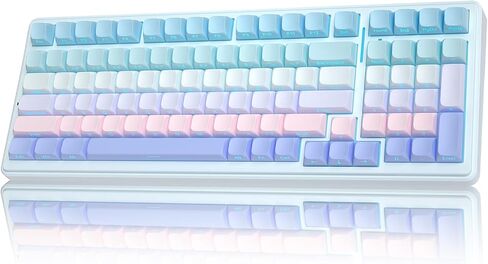 AULA F99 Wireless Mechanical Keyboard,Gasket Structure Hot Swappable Custom Keyboard,RGB Backlit,Creamy Sound,Side Printed PBT Keycaps,2.4GHz/USB-C/BT5.0 Computer Gaming Keyboards in Saudi Arabia