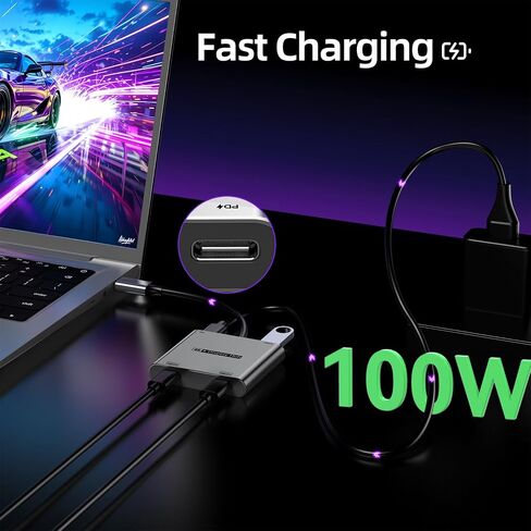 محور عرض USB-C مزدوج لنظارات الواقع المعزز والتبديل 2، 4K@60 هرتز، 100 وات، 5 جيجابت في الثانية USB3.0 in Saudi Arabia