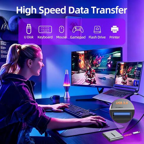 محور عرض USB-C مزدوج لنظارات الواقع المعزز والتبديل 2، 4K@60 هرتز، 100 وات، 5 جيجابت في الثانية USB3.0 in Saudi Arabia