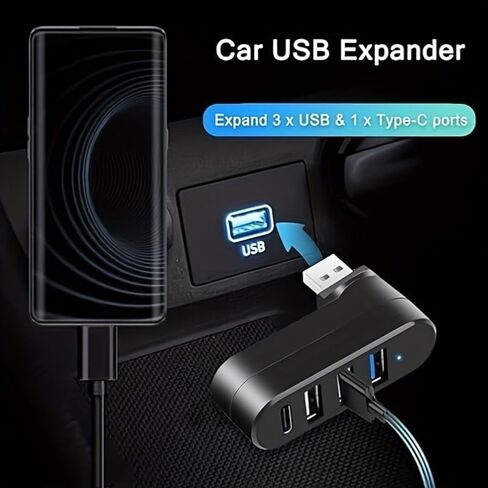 موزع USB 3.0 ذو 4 منافذ [قابل للدوران 90 درجة/180 درجة] in Saudi Arabia