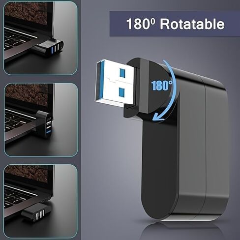 موزع USB 3.0 ذو 4 منافذ [قابل للدوران 90 درجة/180 درجة] in Saudi Arabia