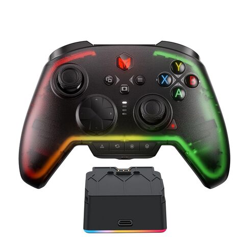 MOJHON Rainbow 3 Wireless Controller 2000Hz Polling Rate Capacitive Joystick 16 Mechanical Keys 14 Custom RGB Lights 6-Axis Gyro Sensor Switchable Hall/Micro-switch Trigger 3.5mm Audio Jack Gamepad for PC/Switch2/iOS/Android in Saudi Arabia