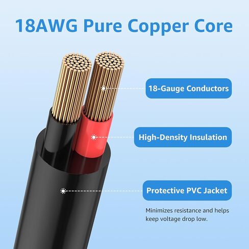 كابل تمديد 5.5x2.1 ملم 18AWG 12V DC ذكر إلى ذكر، 1 قدم 4 عبوات in Saudi Arabia