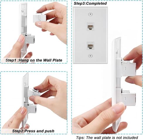 Weewooday 40 Pcs White Rj45 Cat6 Coupler Ethernet Extender Connector, Female to Female Cat6 Keystone Jack, Cat6 Ethernet Cable Extender in Saudi Arabia