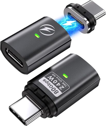 USB C Magnetic Adapter, 240W Usb Type C Adapter 2PCS 16K Video 80Gdps in Saudi Arabia