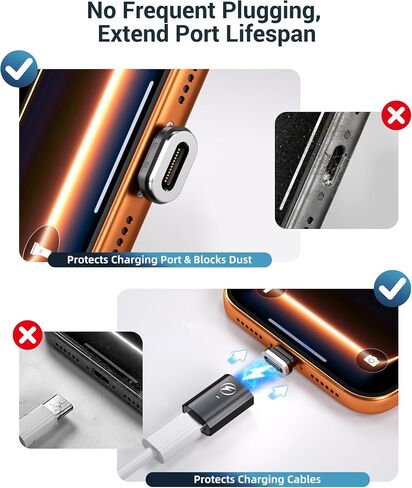 USB C Magnetic Adapter, 240W Usb Type C Adapter 2PCS 16K Video 80Gdps in Saudi Arabia