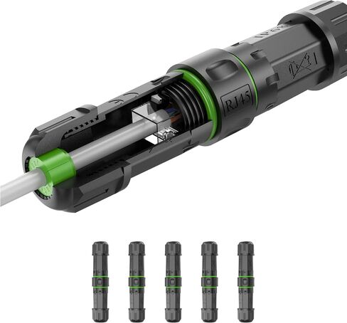 Jadaol 10 جيجابت في الثانية IP68 خارجي Cat6 مقاوم للماء RJ45 مقرنة 6 عبوات in Saudi Arabia