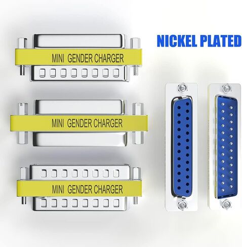 6-Pack DB25 25Pin Female to Female Male to Male Mini Gender Changer Coupler Adapter RS232 Serial Cable Connector in Saudi Arabia