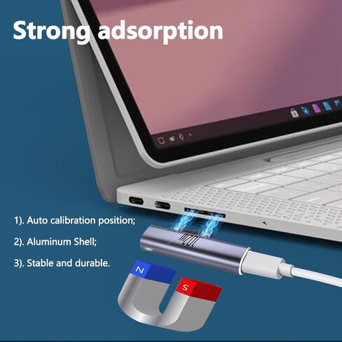 شاحن مغناطيسي 102 وات للسطح - محول شحن USB C أنثى إلى ذكر مغناطيسي، ملحق شاحن طاقة PD من النوع C لـ Microsoft Pro، Surface-Book، Surface-Go، قلم Surface-Slim 2، Surface-Duo 2 in Saudi Arabia
