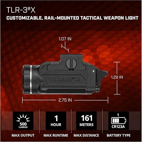 Streamlight 59100 TLR-3X ضوء بندقية تكتيكي قابل لإعادة الشحن in Saudi Arabia