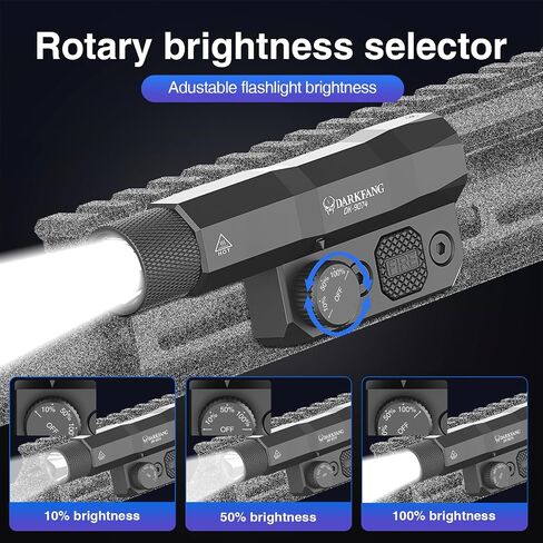 DARKFANG 1500 Lumens Weapon Light, 10%/50%/100% Dimmable Brightness in Saudi Arabia