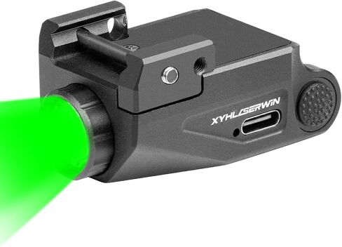 L10 500 Lumens Pistol Light Adjustable, Pistol Flashlight Picatinny Rail Mounted USB-TypeC Rechargeable Weapon Light, Aluminum Tactical Flashlight for Gun with Strobe Function in Saudi Arabia