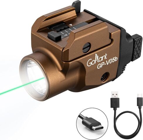 1500 Lumens Compact Weapon Laser Light, Aircraft Grade Aluminum Pistol Light, Adjustable Rail-Mounted Handgun Light and Green Laser Combo in Saudi Arabia