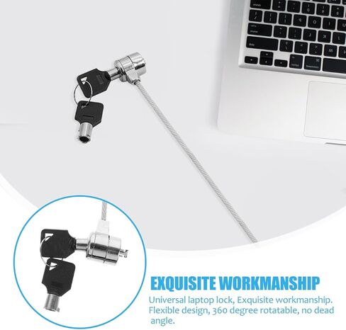 UKCOCO 2 Sets Laptop Locking Cable Security Locks with Multiple Keys 6Ft Universal Anti-Theft Cable Lock for Notebooks Tablets Desktops Home Office Travel in Saudi Arabia