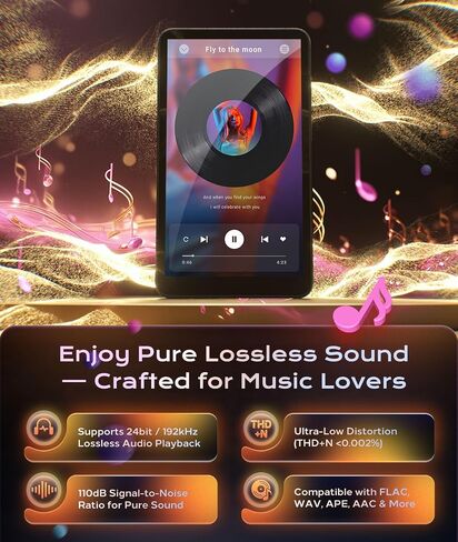 128GB MP3 Player with Bluetooth and WiFi, Android 14 MP3 Player for Kids in Saudi Arabia