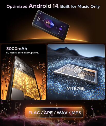 128GB MP3 Player with Bluetooth and WiFi, Android 14 MP3 Player for Kids in Saudi Arabia