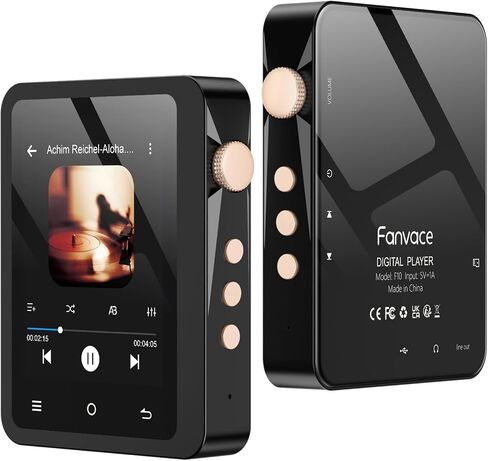 HiFi MP3 Player with Bluetooth 5.3, Lossless DSD High-Resolution Digital Audio Music Player, Portable DAC FLAC Audio Player, 192Khz/24bit, 2.8" Touchscreen & Leather Case in Saudi Arabia