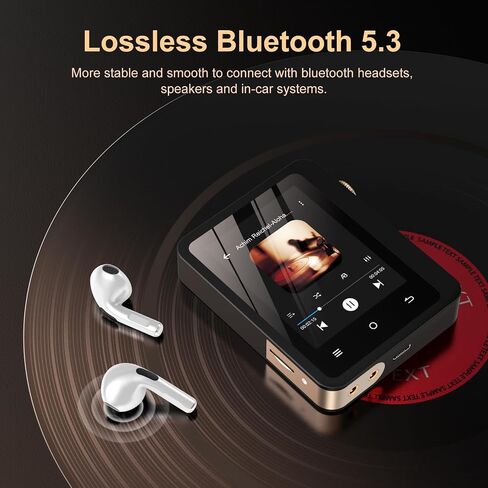 HiFi MP3 Player with Bluetooth 5.3, Lossless DSD High-Resolution Digital Audio Music Player, Portable DAC FLAC Audio Player, 192Khz/24bit, 2.8" Touchscreen & Leather Case in Saudi Arabia
