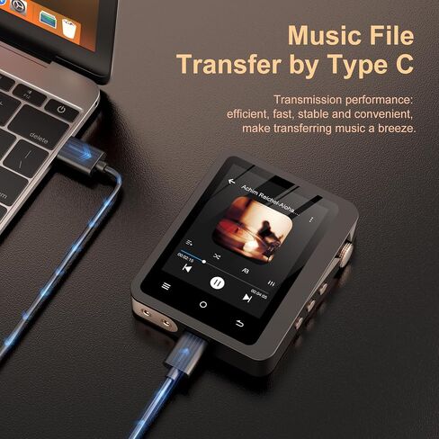 HiFi MP3 Player with Bluetooth 5.3, Lossless DSD High-Resolution Digital Audio Music Player, Portable DAC FLAC Audio Player, 192Khz/24bit, 2.8" Touchscreen & Leather Case in Saudi Arabia